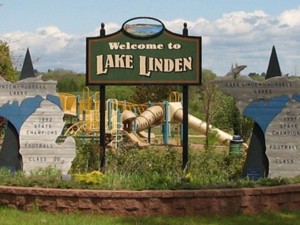 Lake Linden Sign