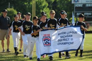 2016 Portage Lake Little League Majors District Champions - Tecumseh Little League Photo