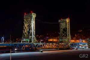 Portage Lake Lift Bridge, Nightime--GR2 Photography