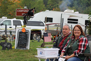Lori and Leo Constine spent time as volunteer campground hosts in Hartwick Pines State Park this past fall helping campers, answering question and taking part in the annual fall Harvest Festival./