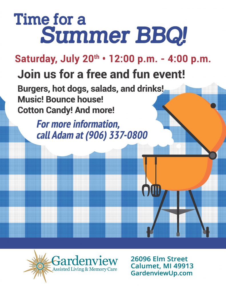 Free Bbq Bounce House At Gardenview On Saturday Keweenaw Report